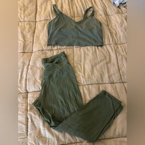 Women's Green workout Set